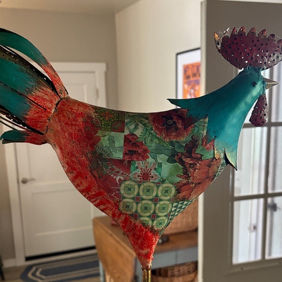Metal Multicolor Rooster Decor - Picture 4 of 4